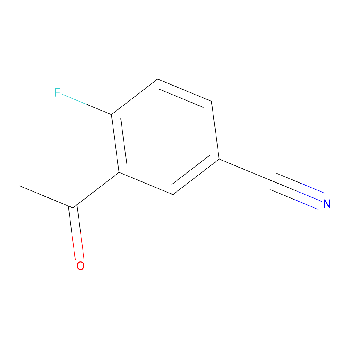 3-Acetyl-4-fluorobenzonitrile molecular structure, CAS 267875-54-7
