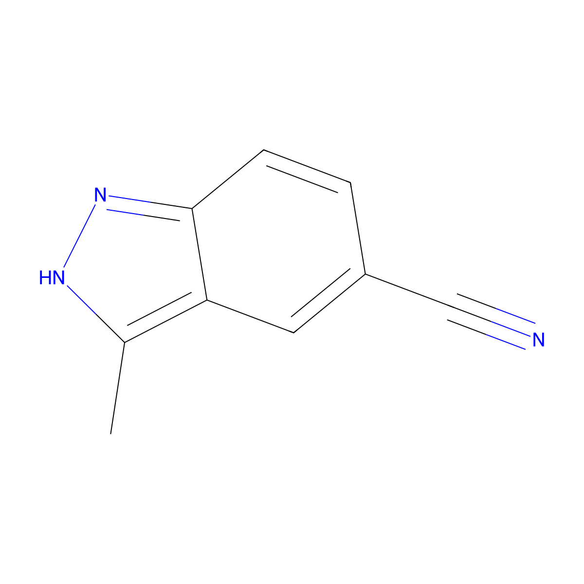 3-Methyl-1H-indazole-5-carbonitrile molecular structure, CAS 267875-55-8