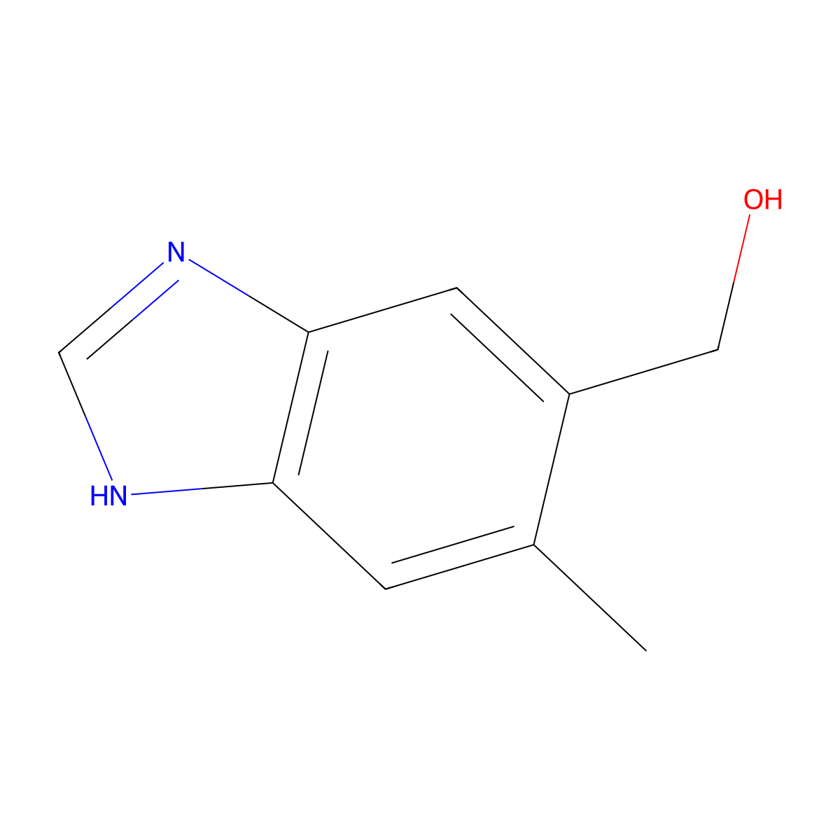 (6-methyl-1H-benzimidazol-5-yl)methanol molecular structure, CAS 267875-59-2