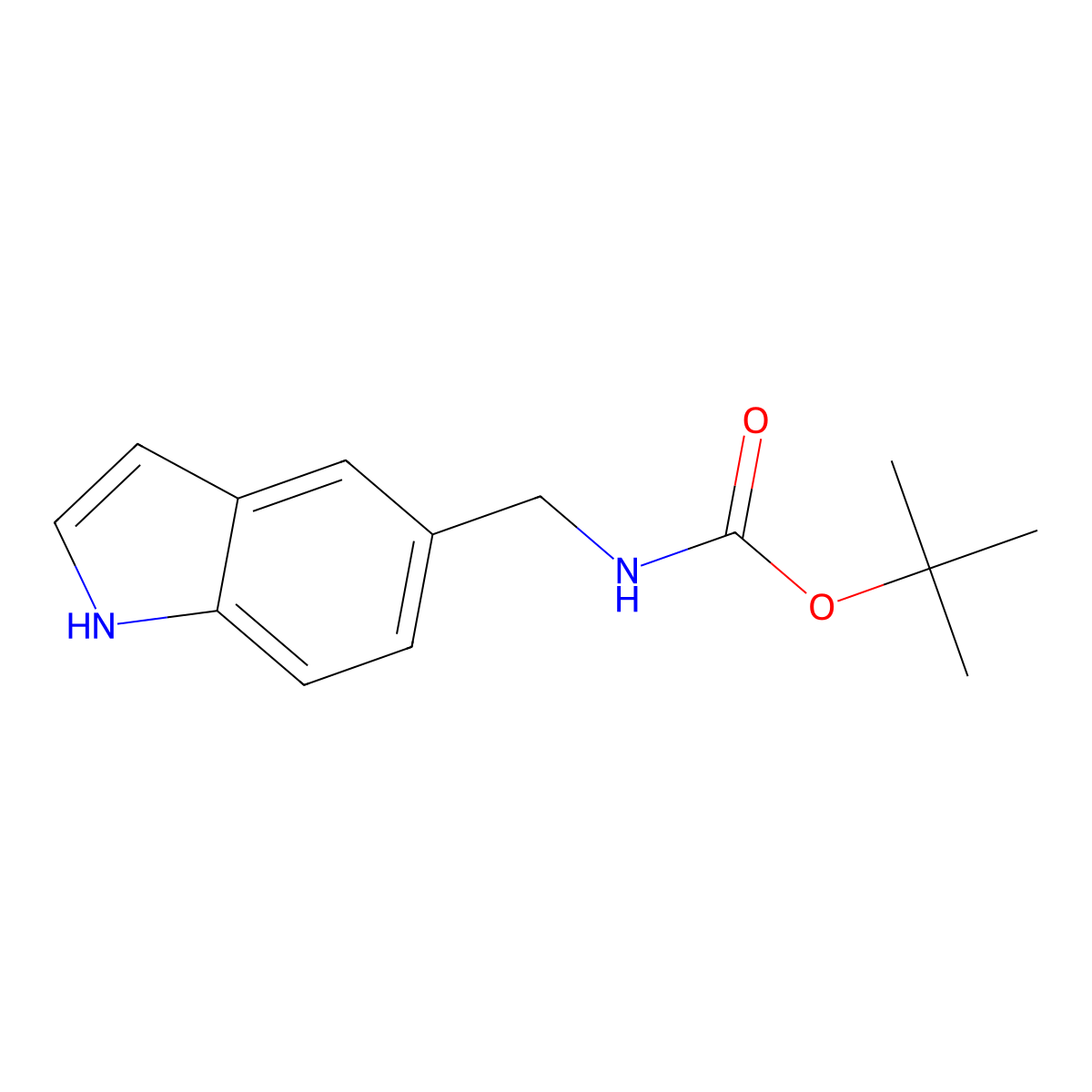 tert-Butyl ((1H-indol-5-yl)methyl)carbamate molecular structure, CAS 267875-62-7