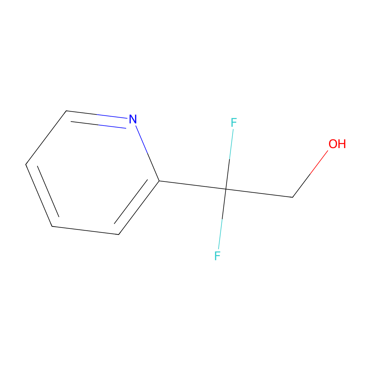 2,2-Difluoro-2-(pyridin-2-YL)ethanol molecular structure, CAS 267875-65-0
