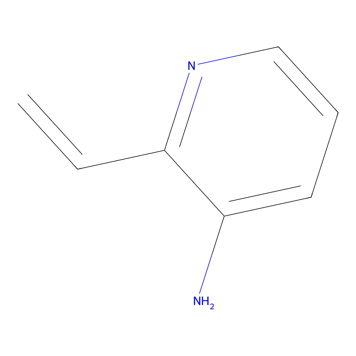 2-Ethenylpyridin-3-amine molecular structure, CAS 267875-96-7