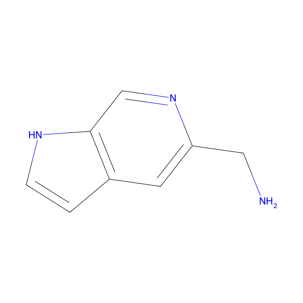 1H-Pyrrolo[2,3-C]pyridine-5-methanamine molecular structure, CAS 267876-19-7