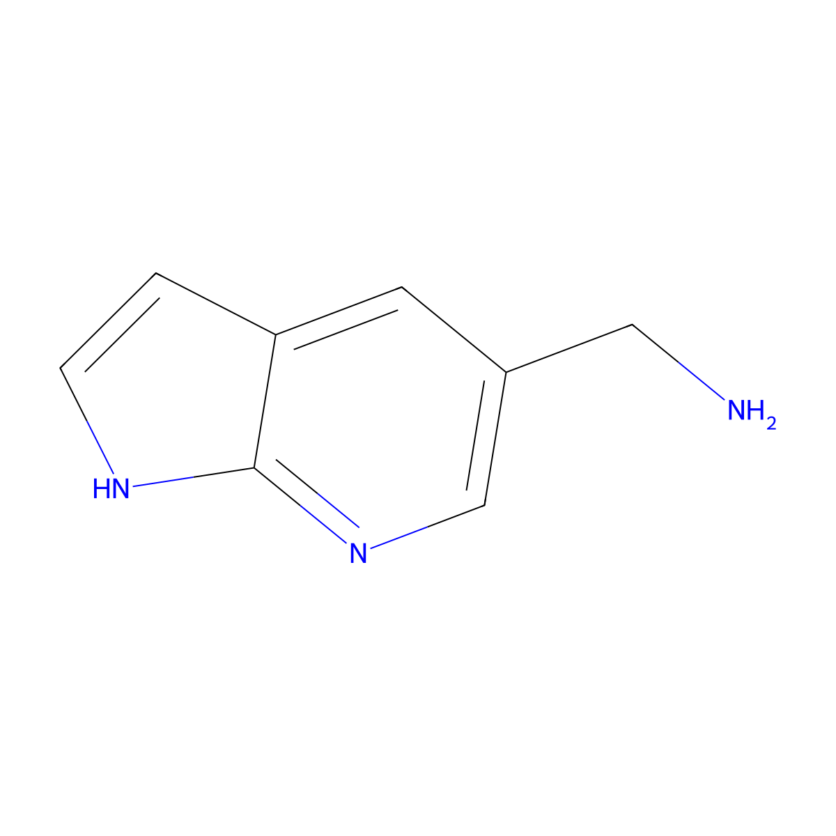 1H-Pyrrolo[2,3-B]pyridine-5-methanamine molecular structure, CAS 267876-25-5