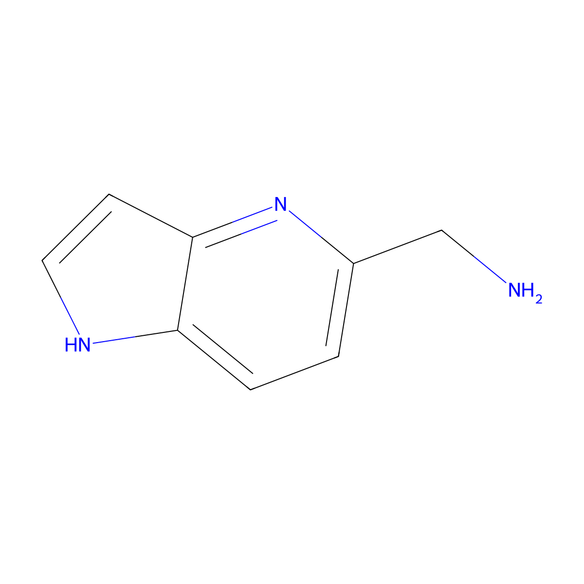 1H-Pyrrolo[3,2-b]pyridine-5-methanamine molecular structure, CAS 267876-26-6