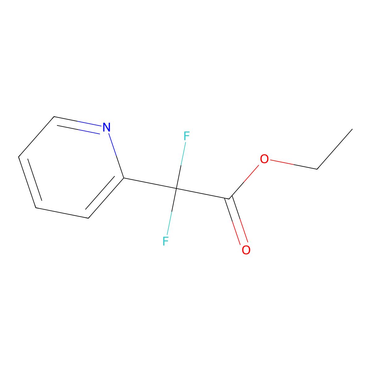 Ethyl difluoro(pyridin-2-yl)acetate molecular structure, CAS 267876-28-8