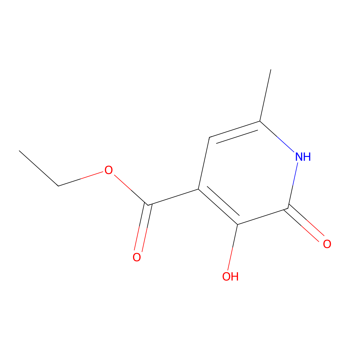 Ethyl 3-hydroxy-6-methyl-2-oxo-1,2-dihydropyridine-4-carboxylate molecular structure, CAS 267876-32-4
