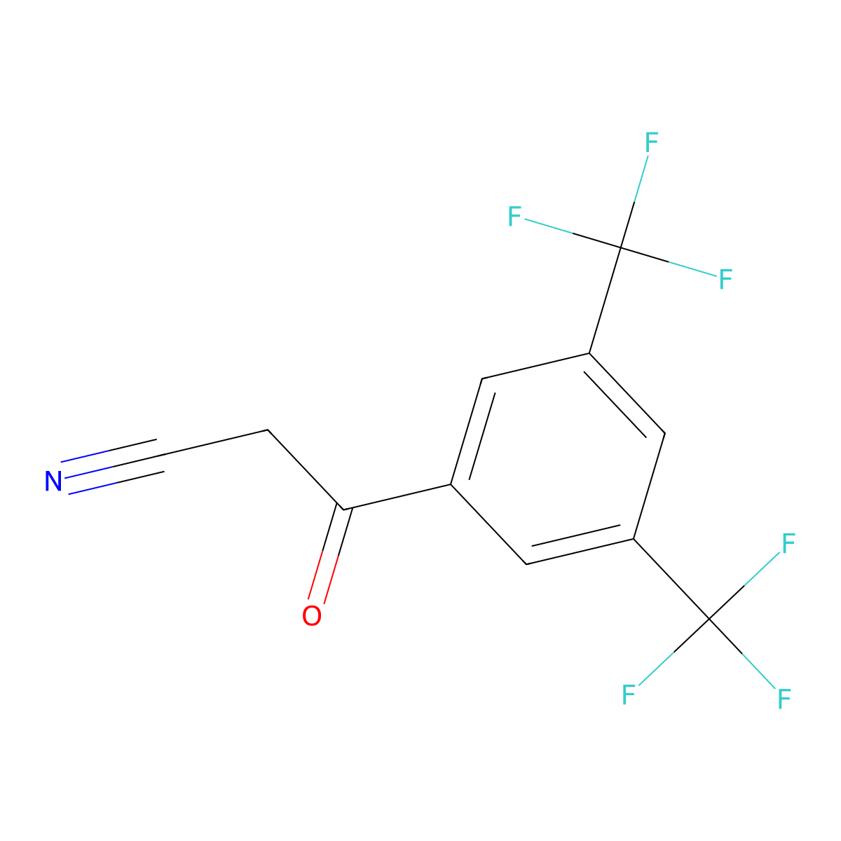 3,5-Bis(Trifluoromethyl)Benzoylacetonitrile molecular structure, CAS 267880-81-9