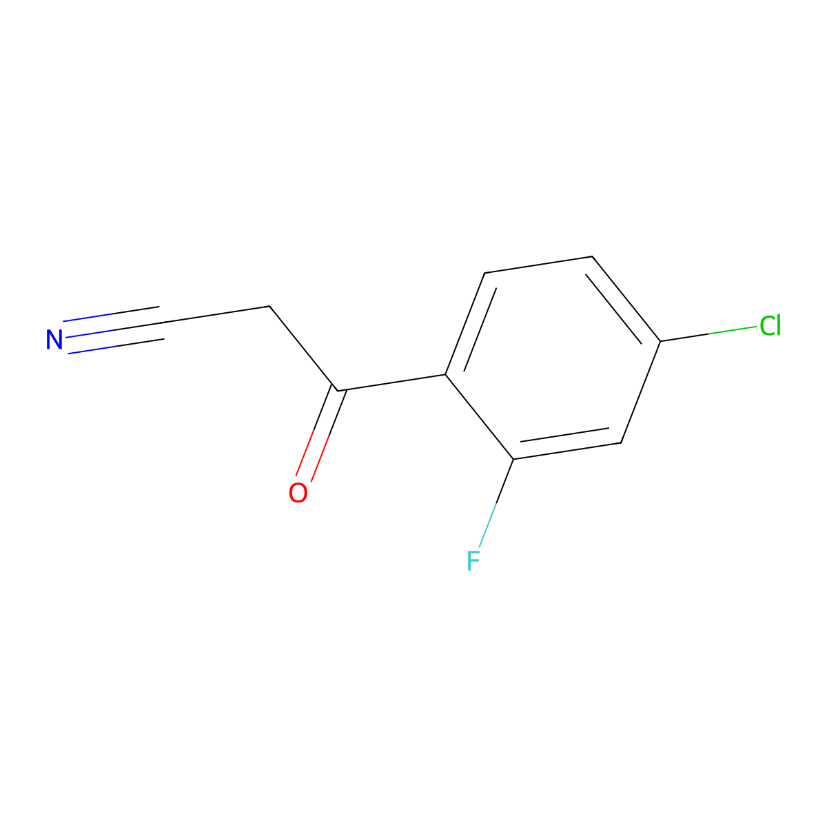 3-(4-Chloro-2-fluorophenyl)-3-oxopropanenitrile molecular structure, CAS 267880-83-1