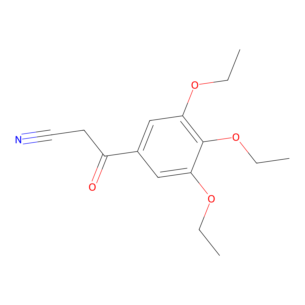 3-Oxo-3-(3,4,5-triethoxyphenyl)propanenitrile molecular structure, CAS 267880-91-1