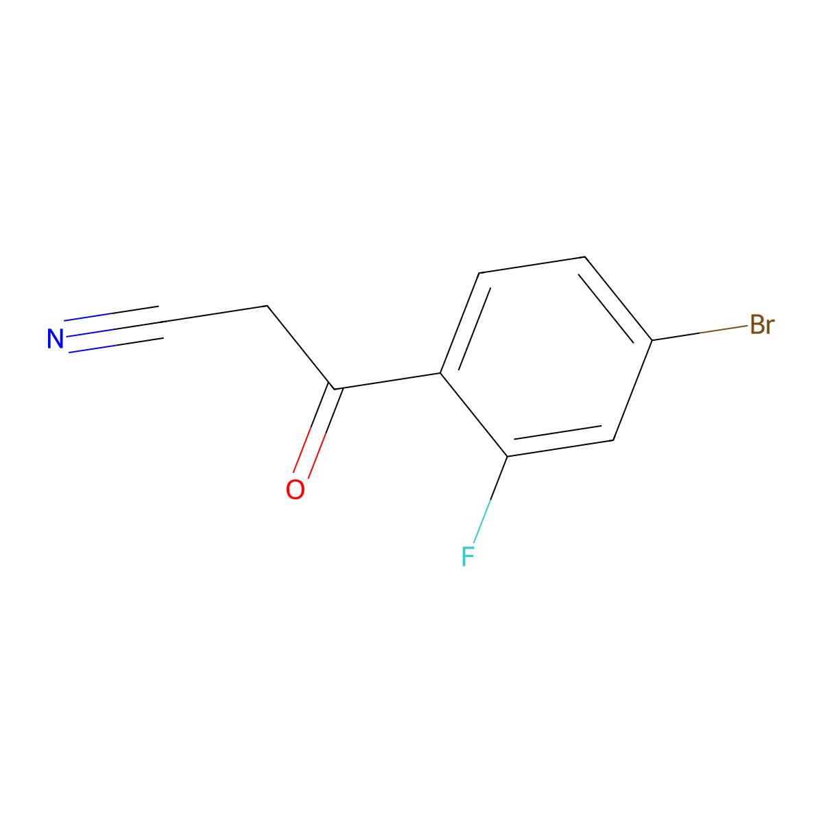 3-(4-Bromo-2-fluorophenyl)-3-oxopropanenitrile molecular structure, CAS 267880-92-2