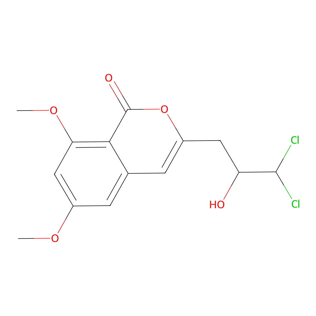 3',3'-Dichloro-8-O-methyldiaporthin molecular structure, CAS 267881-26-5