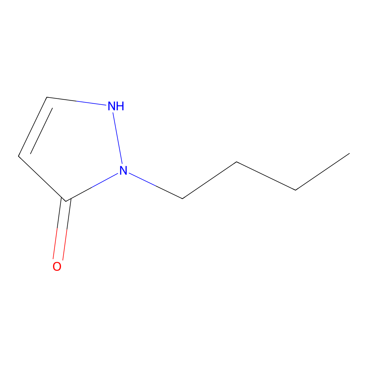1-butyl-1H-pyrazol-5-ol molecular structure, CAS 267882-21-3