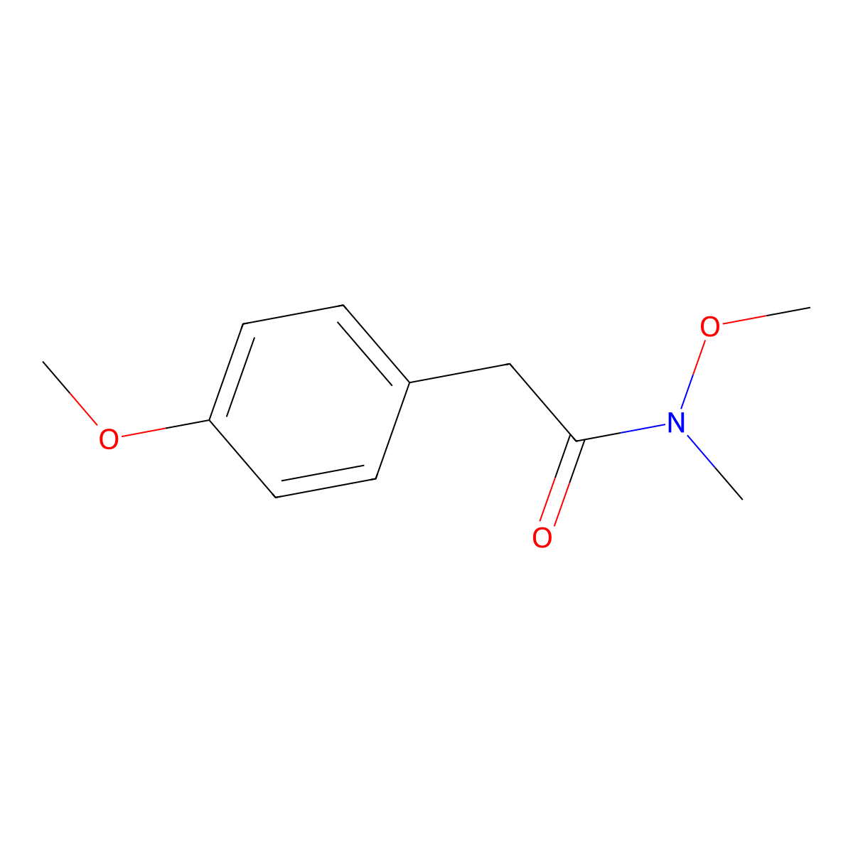 N-Methoxy-2-(4-methoxyphenyl)-N-methylacetamide molecular structure, CAS 267884-96-8