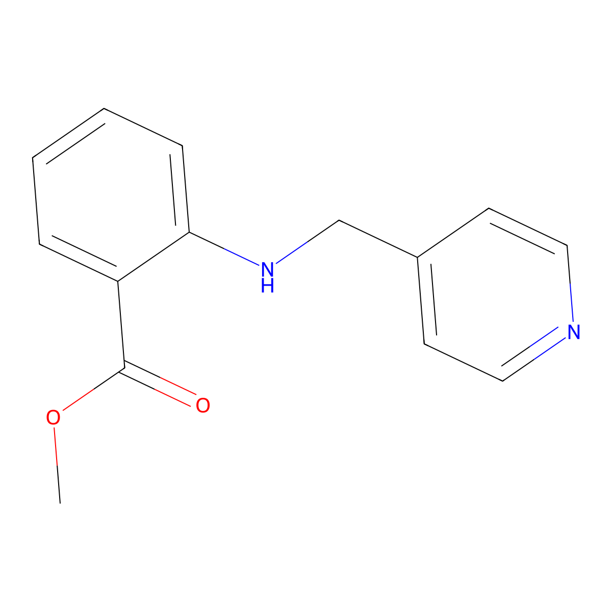 Benzoic acid, 2-((4-pyridinylmethyl)amino)-, methyl ester molecular structure, CAS 267891-88-3