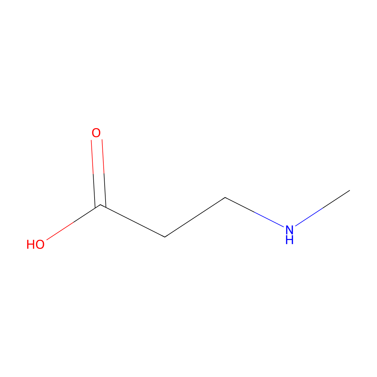 N-methyl-beta-alanine molecular structure, CAS 2679-14-3