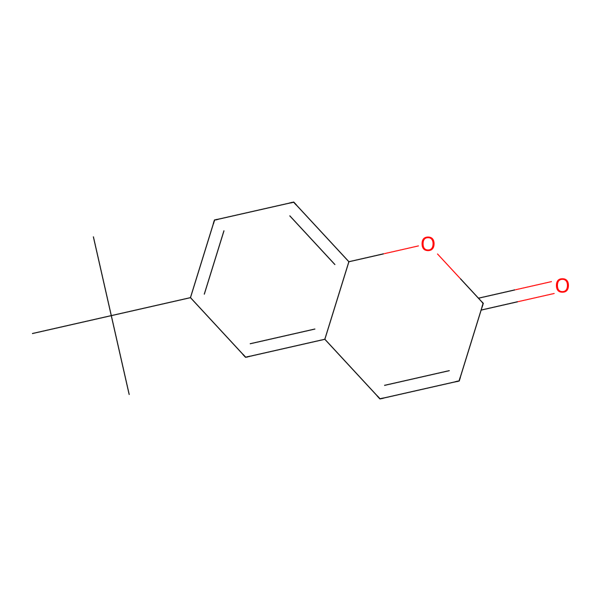 2H-1-Benzopyran-2-one, 6-(1,1-dimethylethyl)- molecular structure, CAS 267901-30-4
