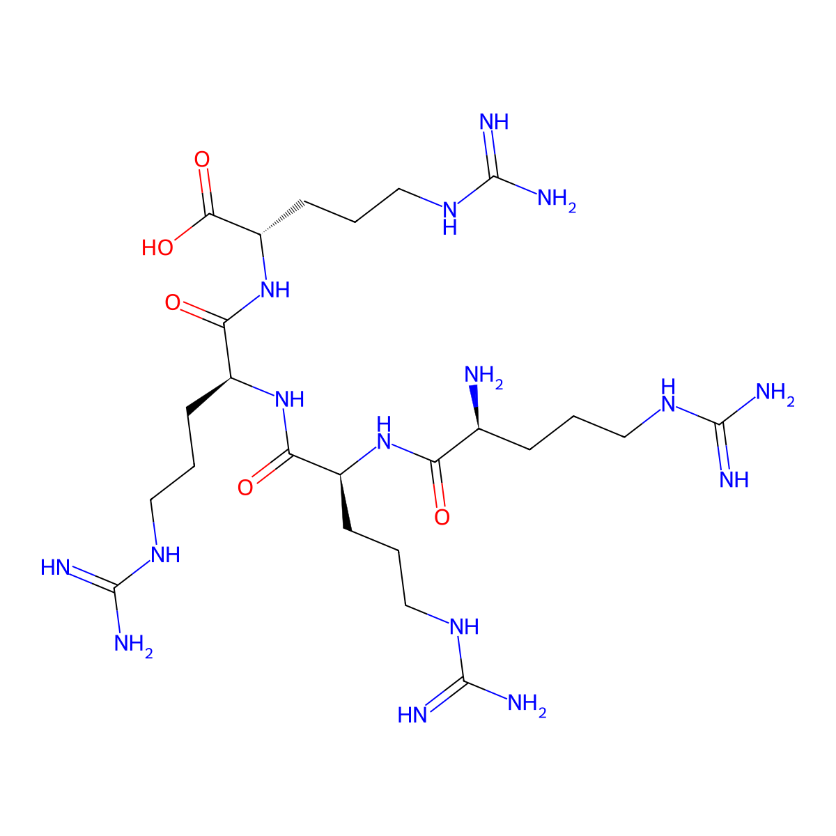 H-Arg-Arg-Arg-Arg-OH molecular structure, CAS 26791-46-8