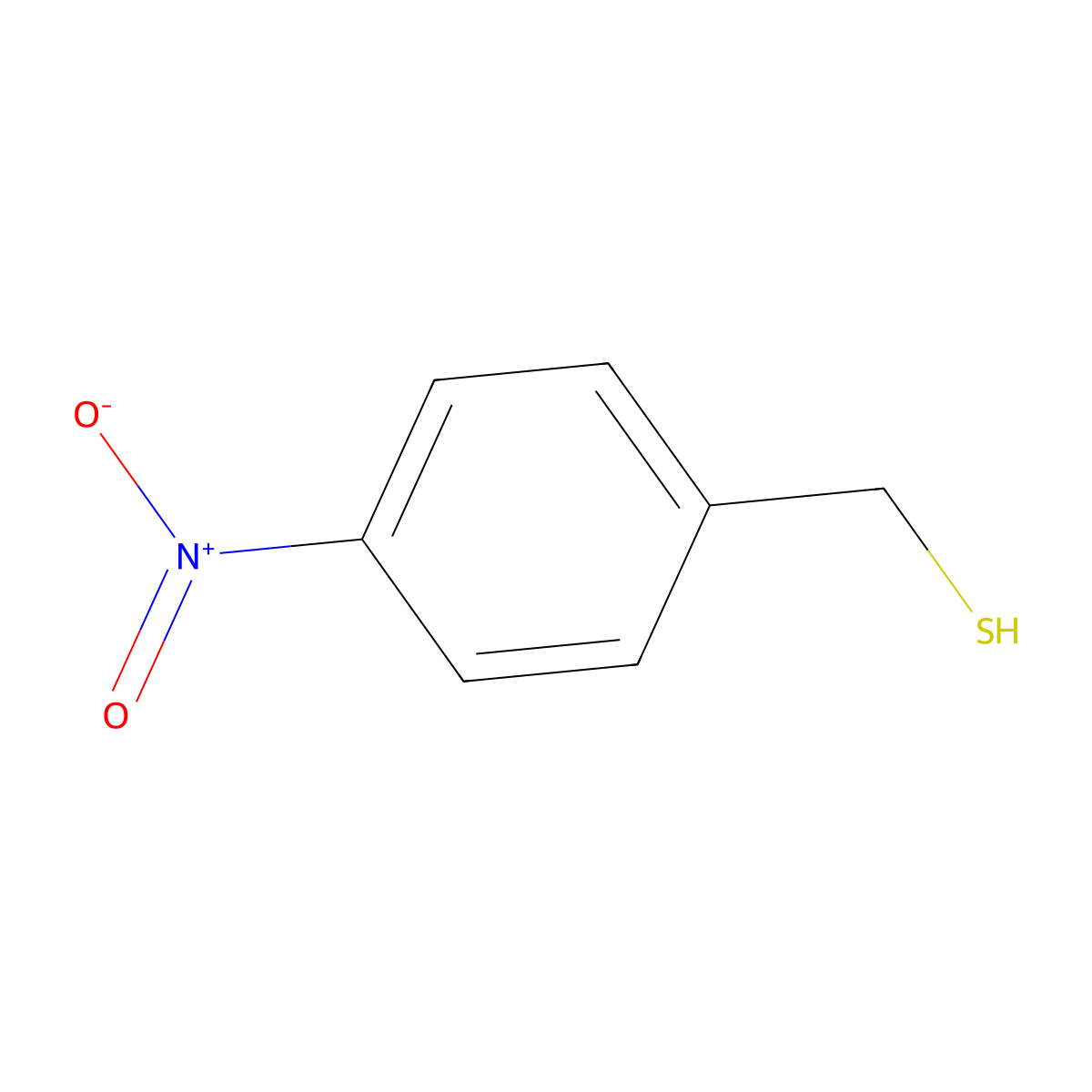 4-Nitrobenzyl mercaptan molecular structure, CAS 26798-33-4