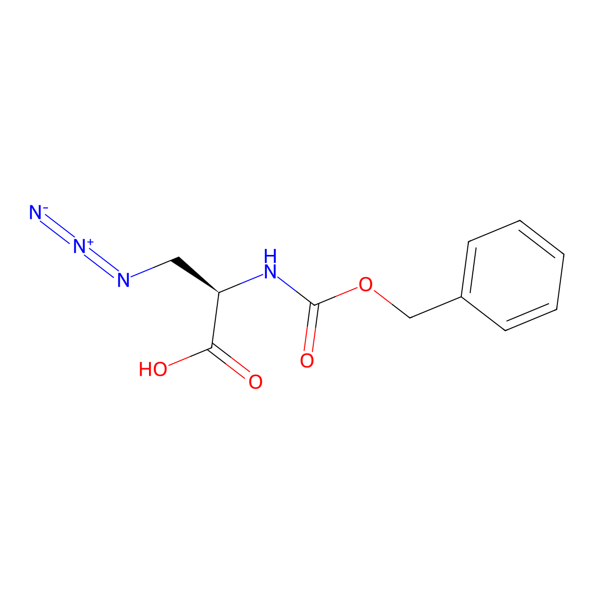 (2R)-3-azido-2-{[(benzyloxy)carbonyl]amino}propanoic acid molecular structure, CAS 2679801-59-1