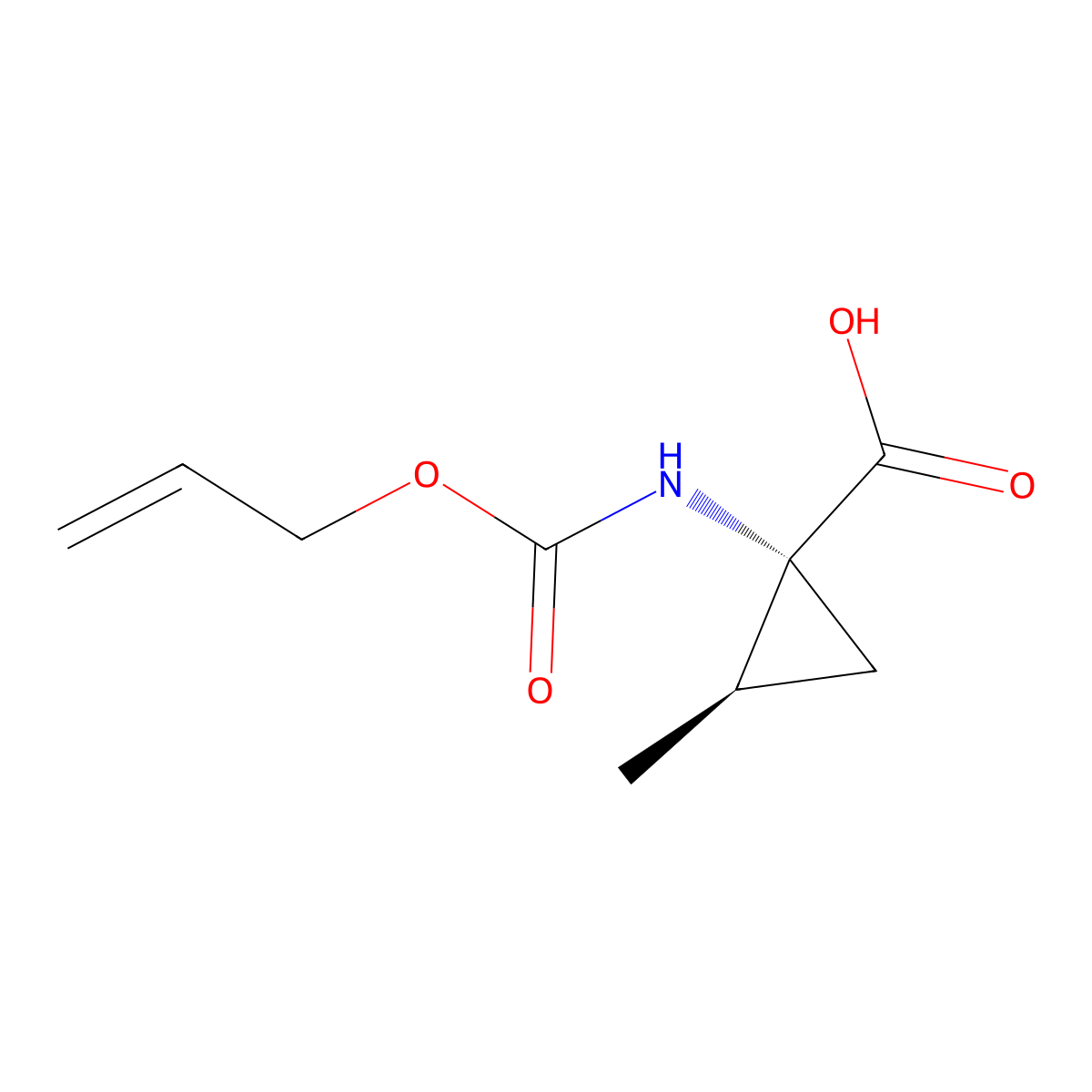 rac-(1R,2R)-2-methyl-1-{[(prop-2-en-1-yloxy)carbonyl]amino}cyclopropane-1-carboxylic acid molecular structure, CAS 2679801-75-1