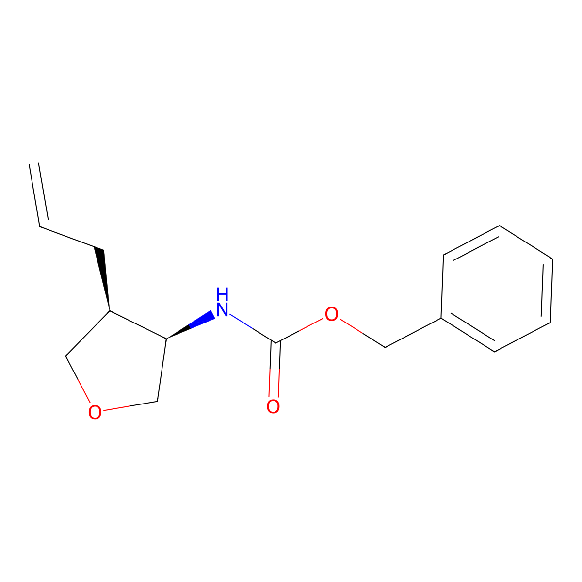 rac-benzyl N-[(3R,4S)-4-(prop-2-en-1-yl)oxolan-3-yl]carbamate molecular structure, CAS 2679801-76-2