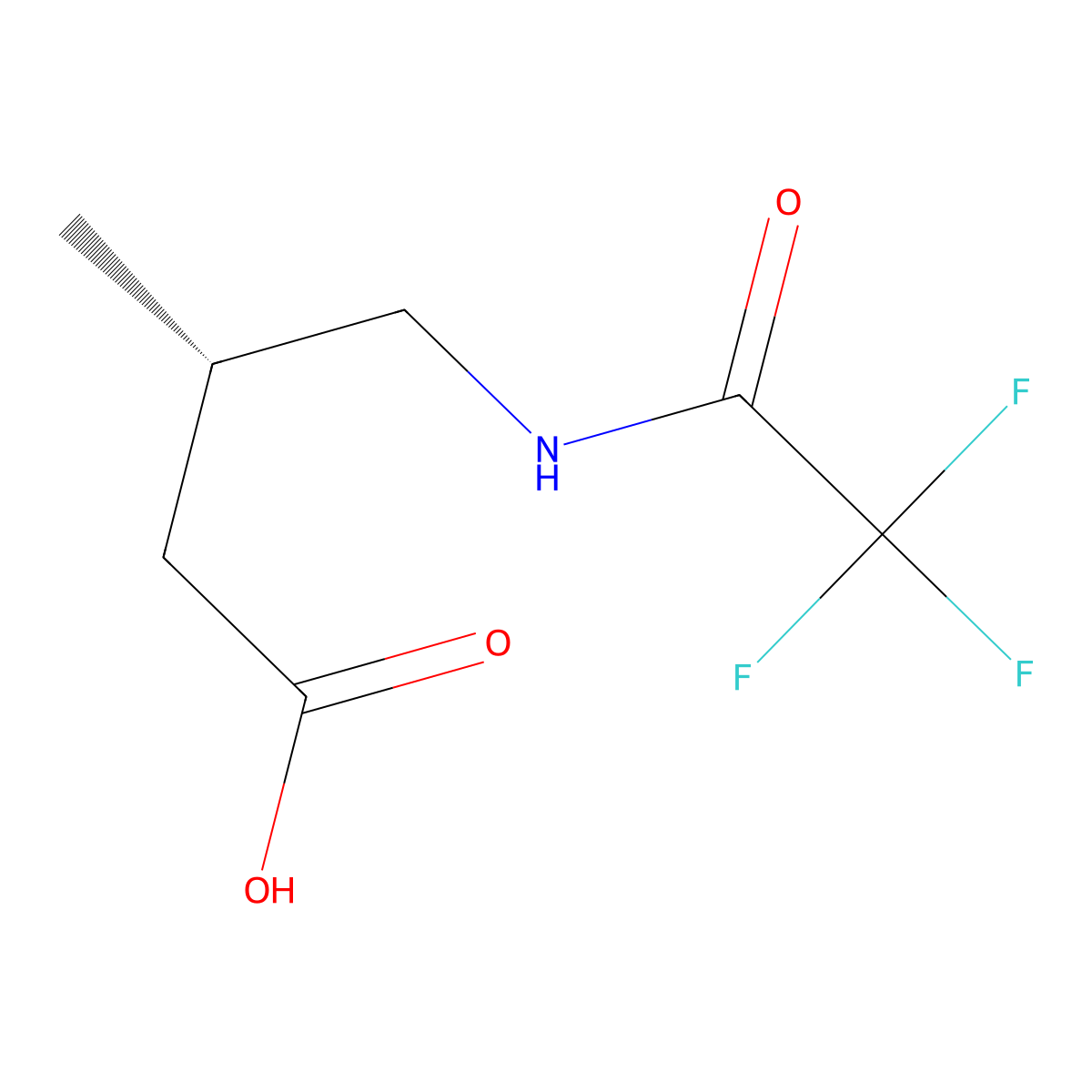 (3S)-3-methyl-4-(trifluoroacetamido)butanoic acid molecular structure, CAS 2679801-94-4