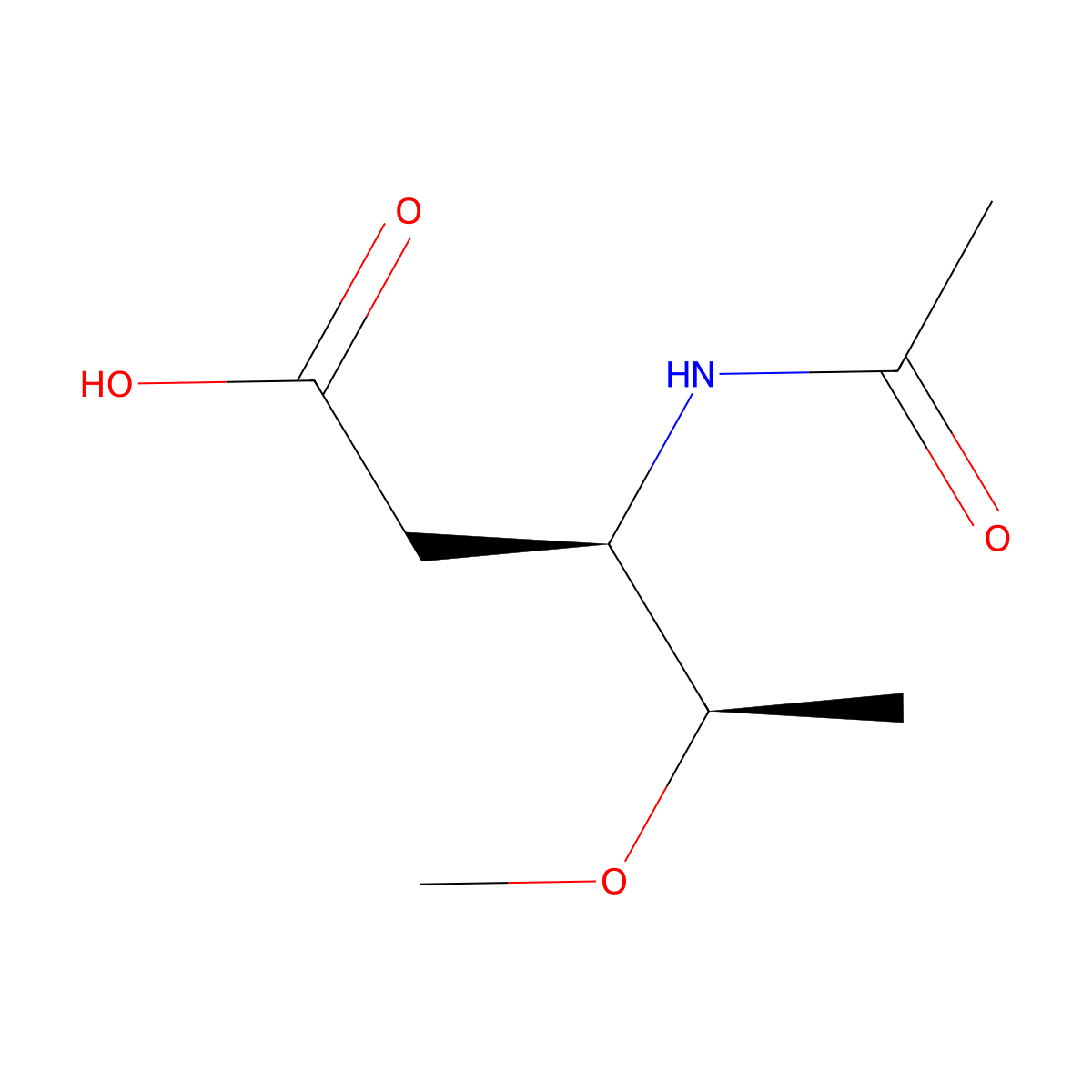 (3R,4R)-3-acetamido-4-methoxypentanoic acid molecular structure, CAS 2679801-95-5