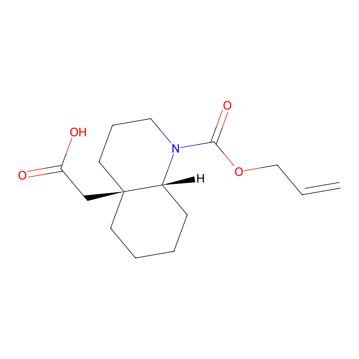 rac-2-[(4aR,8aR)-1-[(prop-2-en-1-yloxy)carbonyl]-decahydroquinolin-4a-yl]acetic acid molecular structure, CAS 2679802-11-8