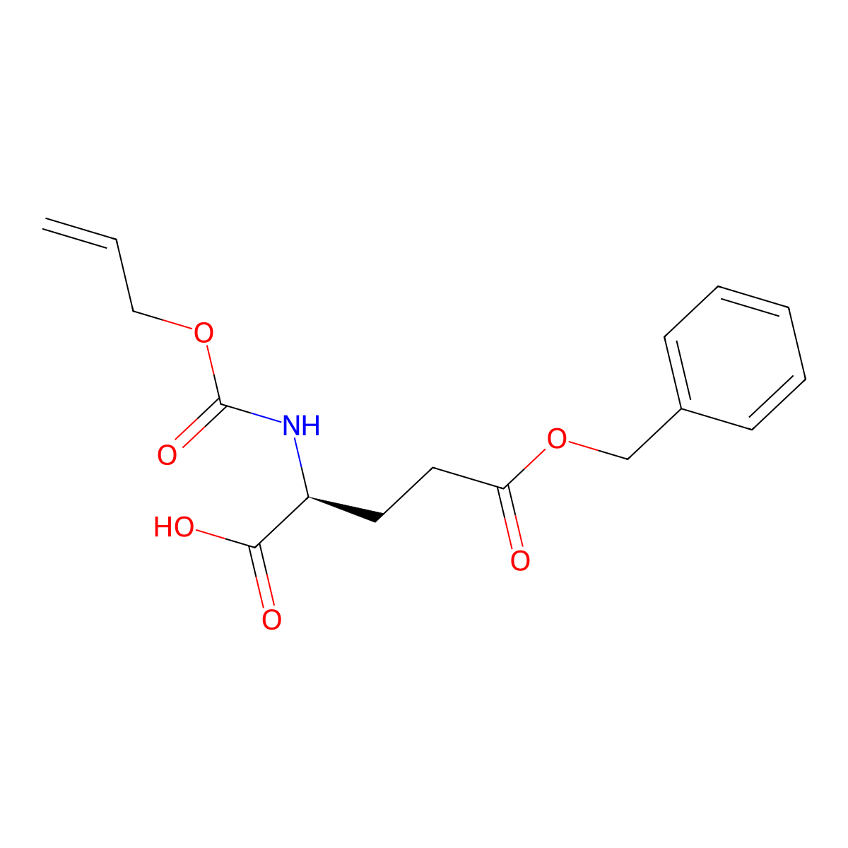 (2S)-5-(benzyloxy)-5-oxo-2-{[(prop-2-en-1-yloxy)carbonyl]amino}pentanoic acid molecular structure, CAS 2679802-19-6