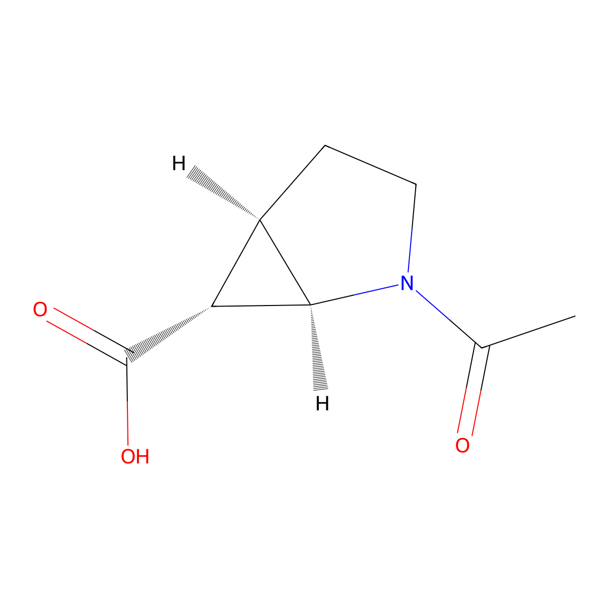 rac-(1R,5R,6R)-2-acetyl-2-azabicyclo[3.1.0]hexane-6-carboxylic acid molecular structure, CAS 2679802-53-8