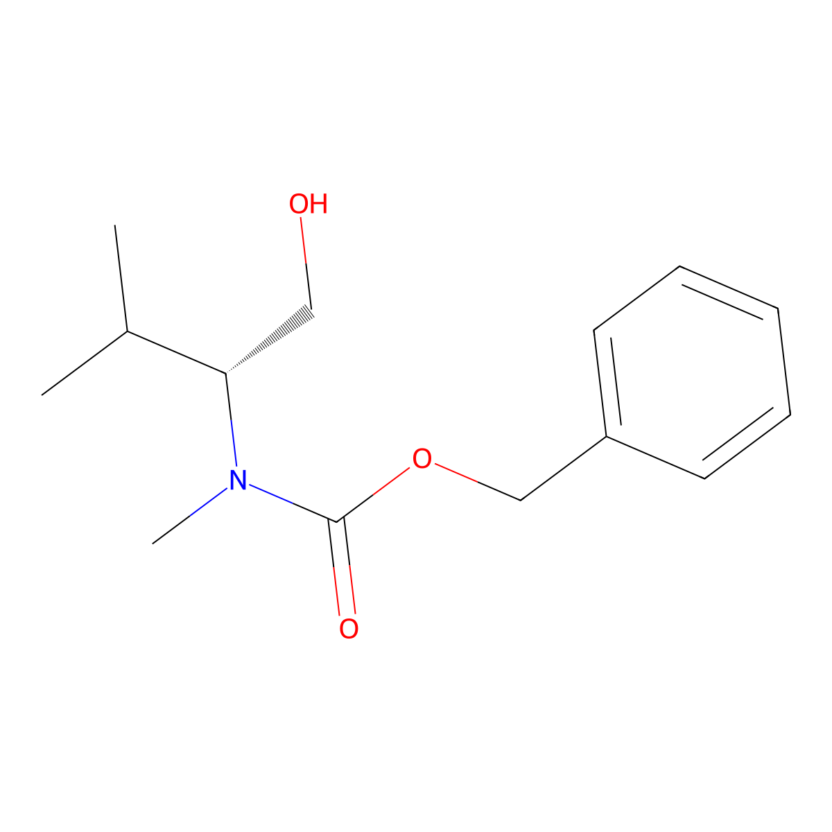 benzyl N-[(2R)-1-hydroxy-3-methylbutan-2-yl]-N-methylcarbamate molecular structure, CAS 2679802-57-2