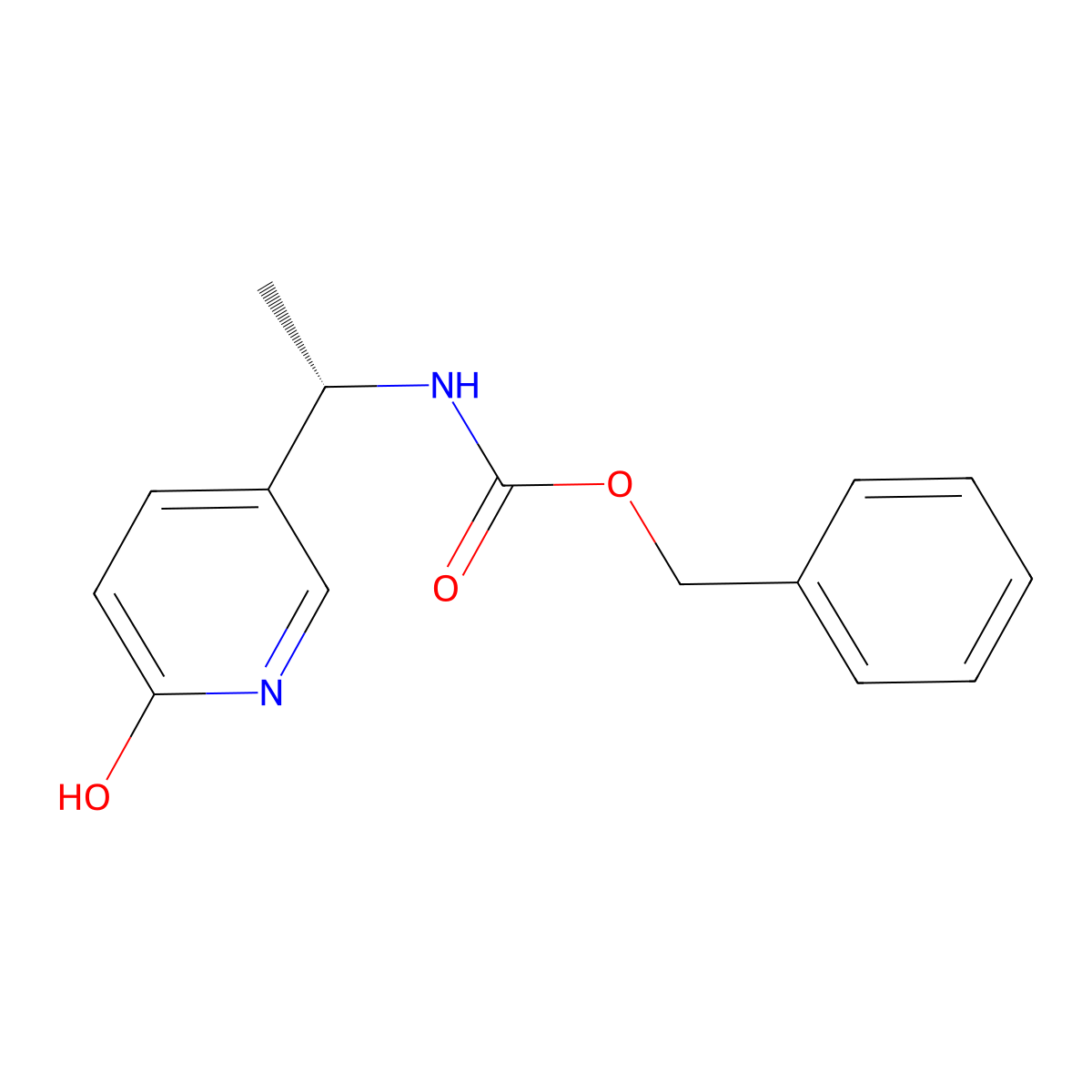 benzyl N-[(1S)-1-(6-hydroxypyridin-3-yl)ethyl]carbamate molecular structure, CAS 2679802-60-7