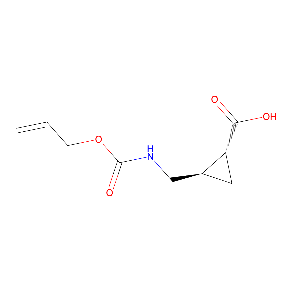 rac-(1R,2R)-2-({[(prop-2-en-1-yloxy)carbonyl]amino}methyl)cyclopropane-1-carboxylic acid molecular structure, CAS 2679802-65-2