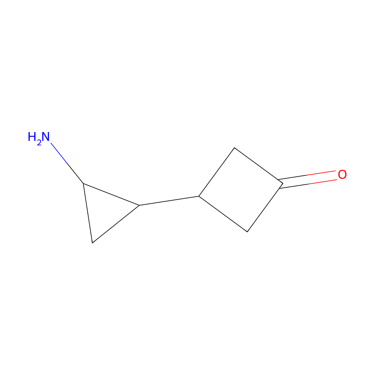 rac-3-[(1R,2S)-2-aminocyclopropyl]cyclobutan-1-one molecular structure, CAS 2679802-70-9
