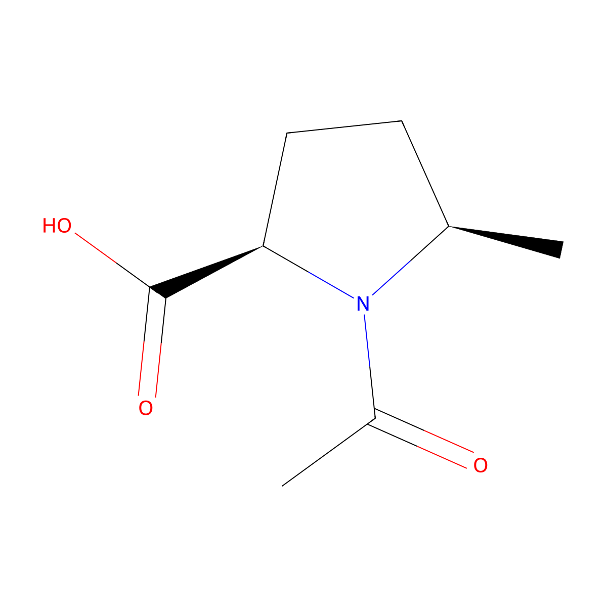 rac-(2R,5R)-1-acetyl-5-methylpyrrolidine-2-carboxylic acid molecular structure, CAS 2679802-87-8