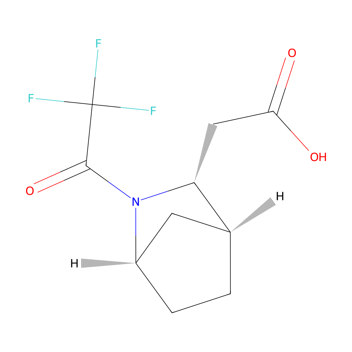 2-[(1R,3R,4S)-2-(trifluoroacetyl)-2-azabicyclo[2.2.1]heptan-3-yl]acetic acid molecular structure, CAS 2679805-28-6