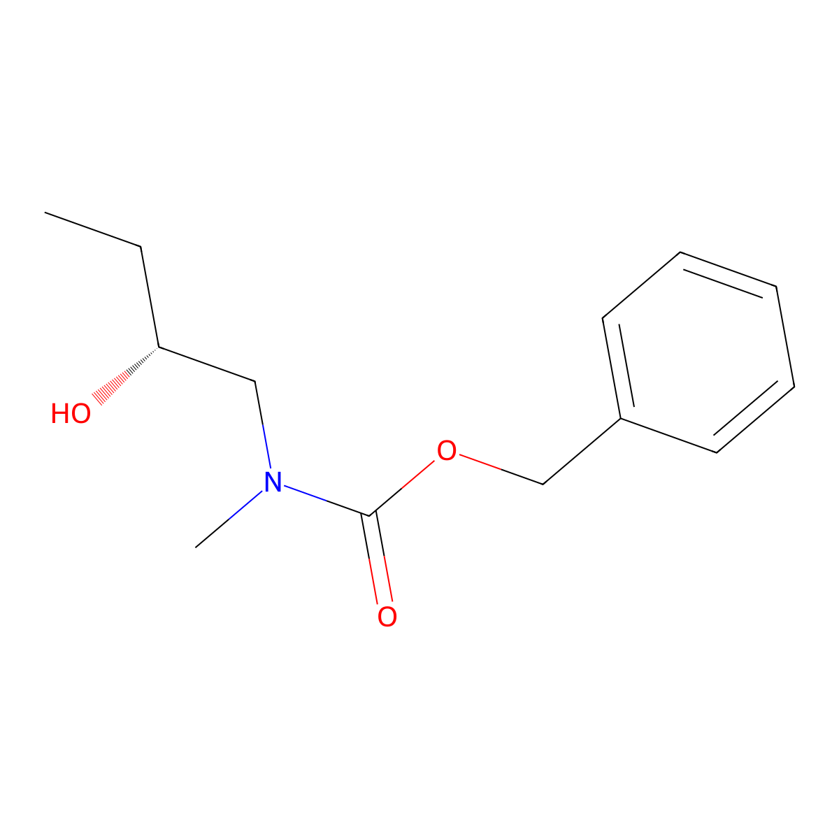 benzyl N-[(2R)-2-hydroxybutyl]-N-methylcarbamate molecular structure, CAS 2679805-36-6