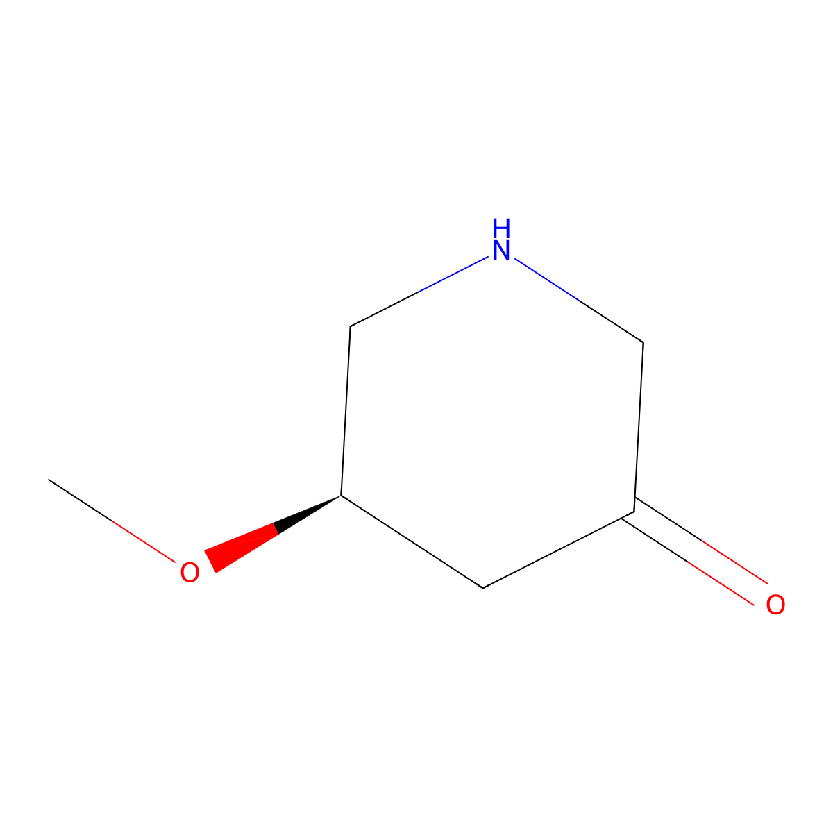 (5R)-5-methoxypiperidin-3-one molecular structure, CAS 2679805-37-7