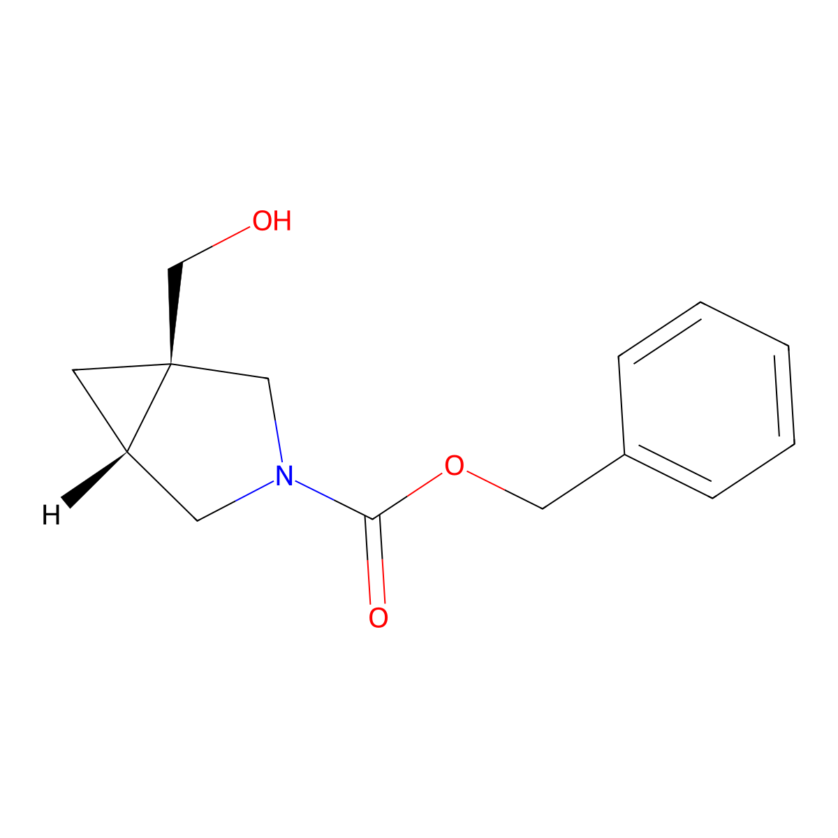 benzyl (1R,5R)-1-(hydroxymethyl)-3-azabicyclo[3.1.0]hexane-3-carboxylate molecular structure, CAS 2679805-45-7