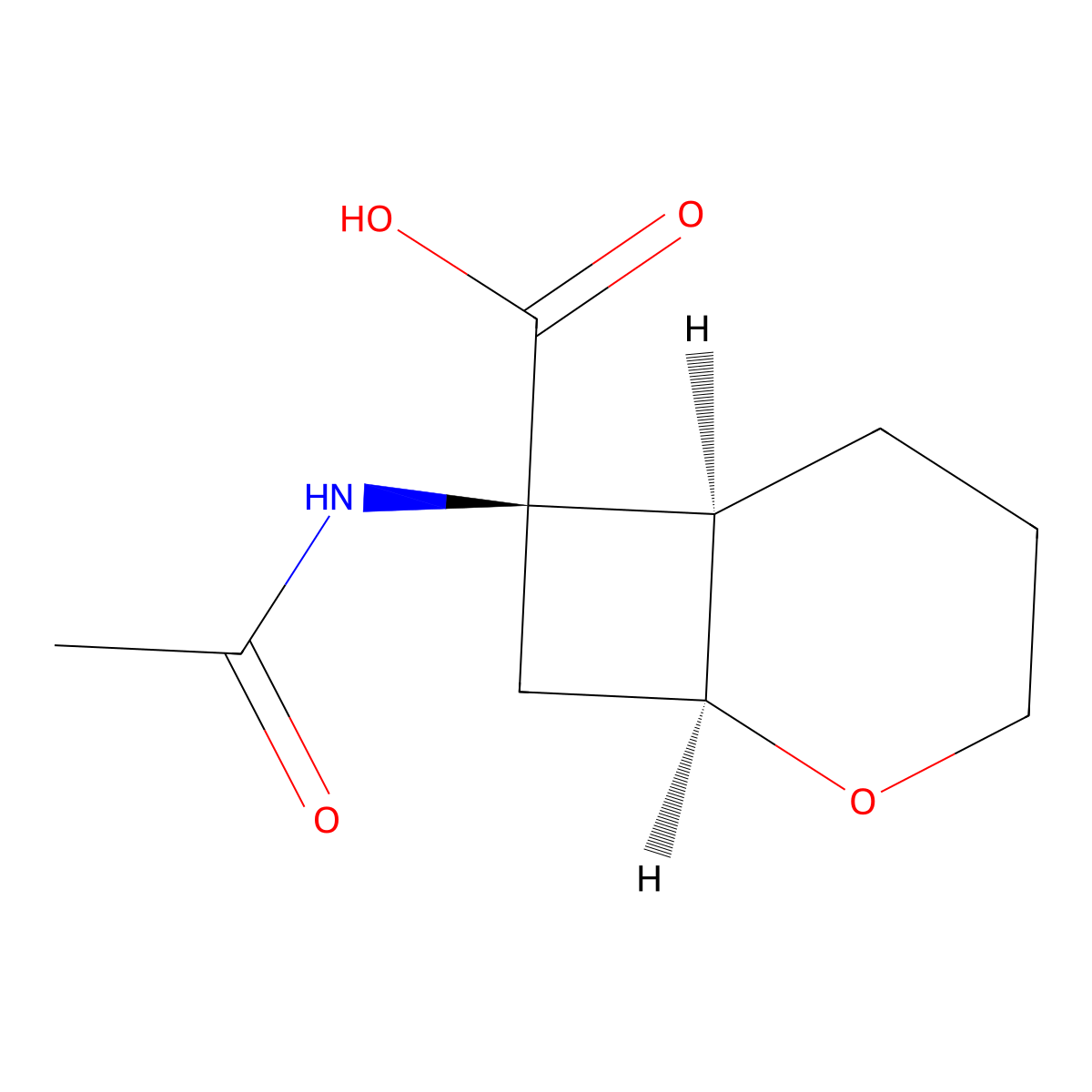 rac-(1R,6S,7S)-7-acetamido-2-oxabicyclo[4.2.0]octane-7-carboxylic acid molecular structure, CAS 2679805-46-8