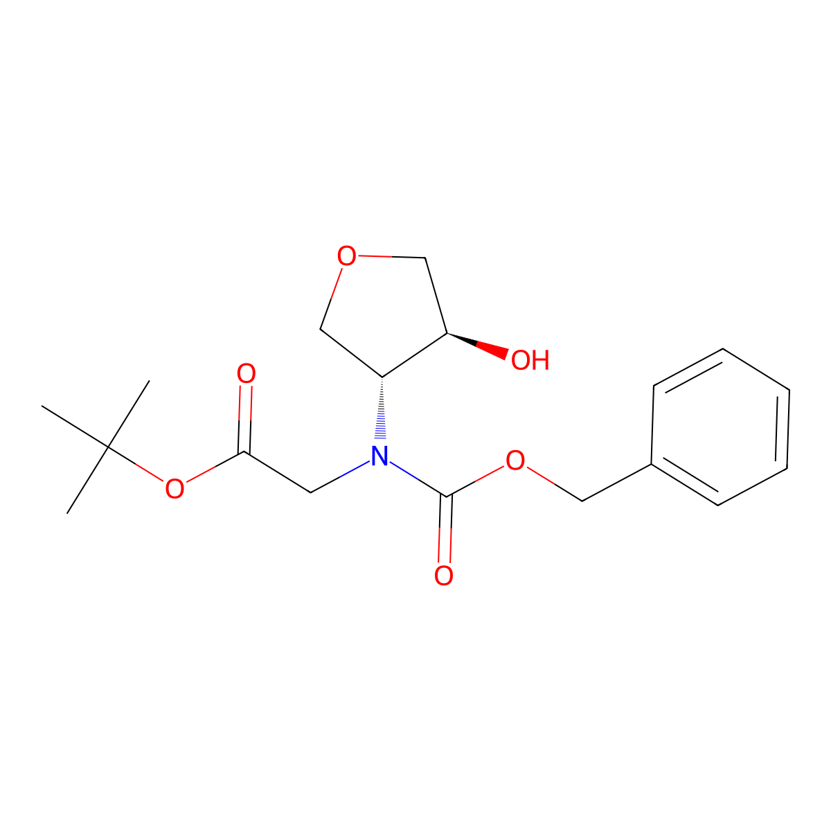 rac-tert-butyl 2-{[(benzyloxy)carbonyl][(3R,4S)-4-hydroxyoxolan-3-yl]amino}acetate molecular structure, CAS 2679805-65-1