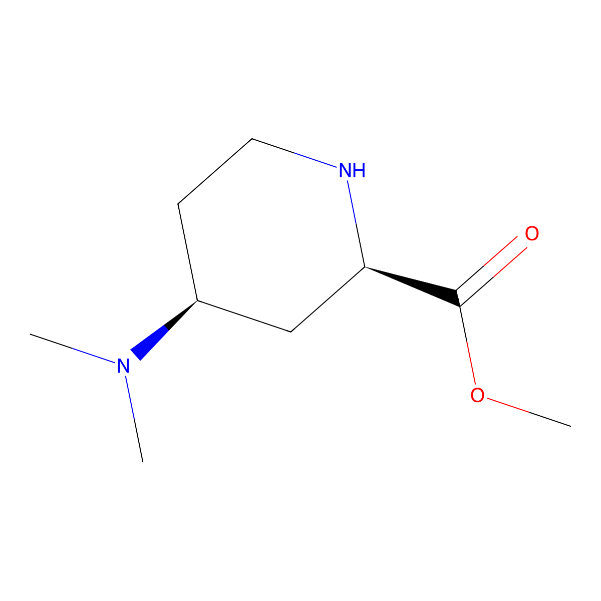 rac-methyl (2R,4S)-4-(dimethylamino)piperidine-2-carboxylate molecular structure, CAS 2679805-76-4