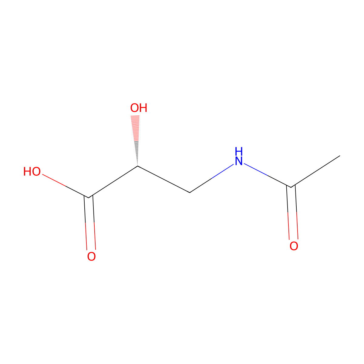 (2R)-3-acetamido-2-hydroxypropanoic acid molecular structure, CAS 2679805-94-6