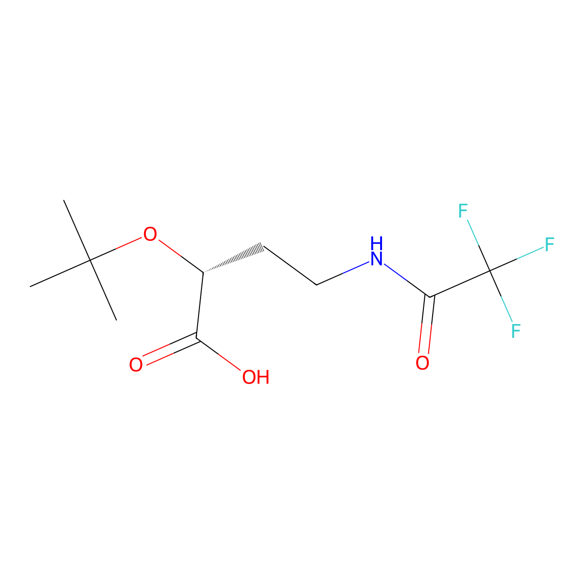 (2R)-2-(tert-butoxy)-4-(2,2,2-trifluoroacetamido)butanoic acid molecular structure, CAS 2679806-22-3