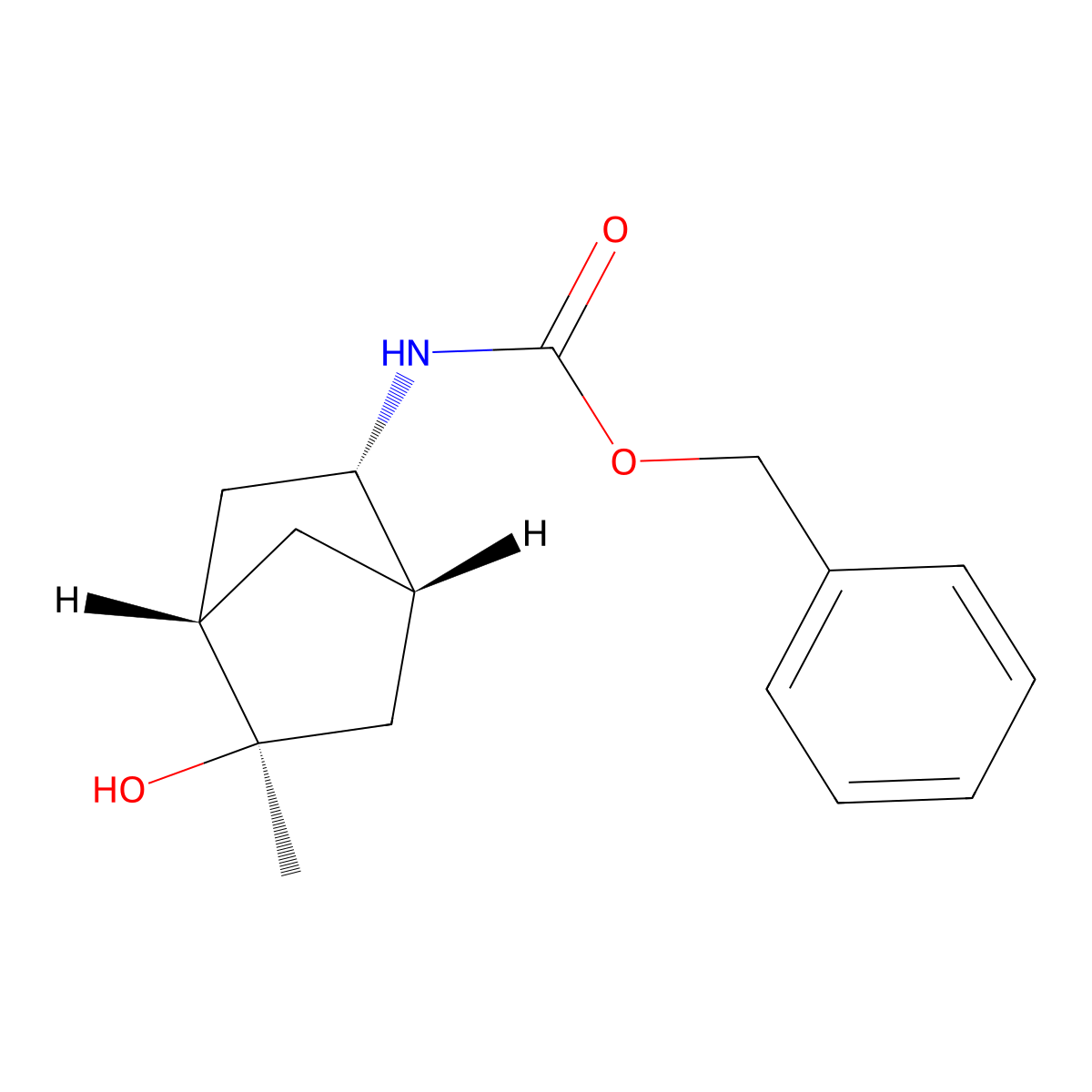 rac-benzyl N-[(1R,2R,4R,5S)-5-hydroxy-5-methylbicyclo[2.2.1]heptan-2-yl]carbamate molecular structure, CAS 2679806-24-5