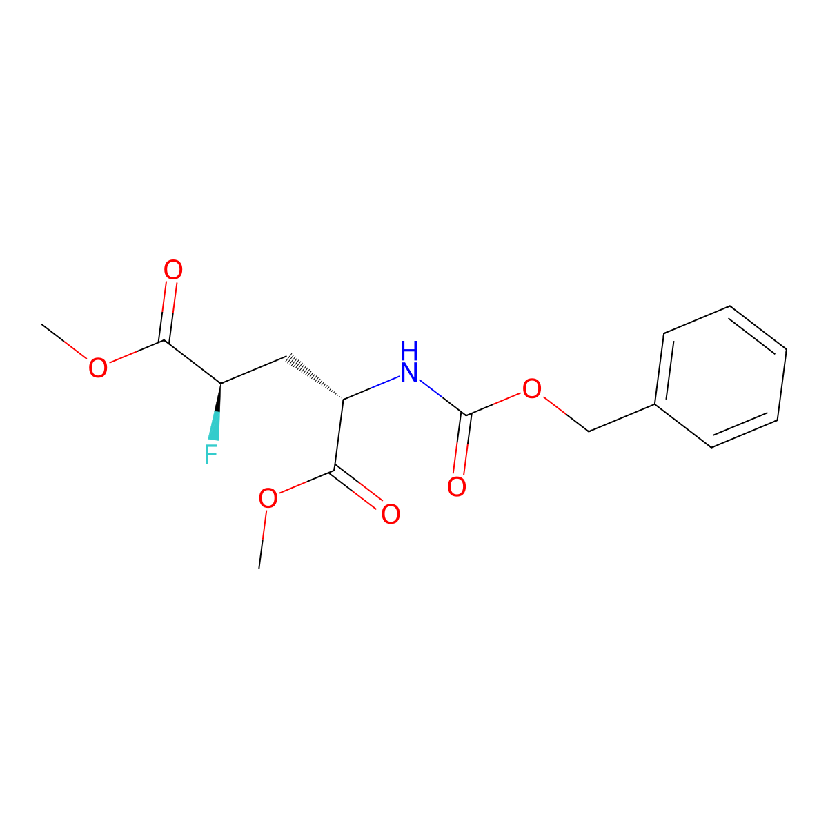 1,5-dimethyl (2S,4R)-2-{[(benzyloxy)carbonyl]amino}-4-fluoropentanedioate molecular structure, CAS 2679806-39-2