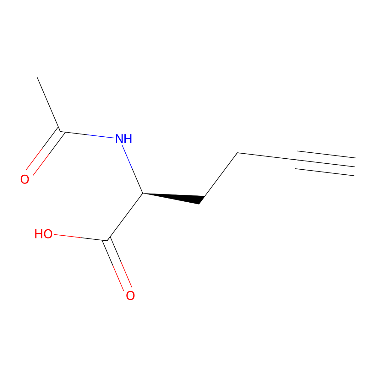 (2S)-2-acetamidohex-5-ynoic acid molecular structure, CAS 2679806-40-5
