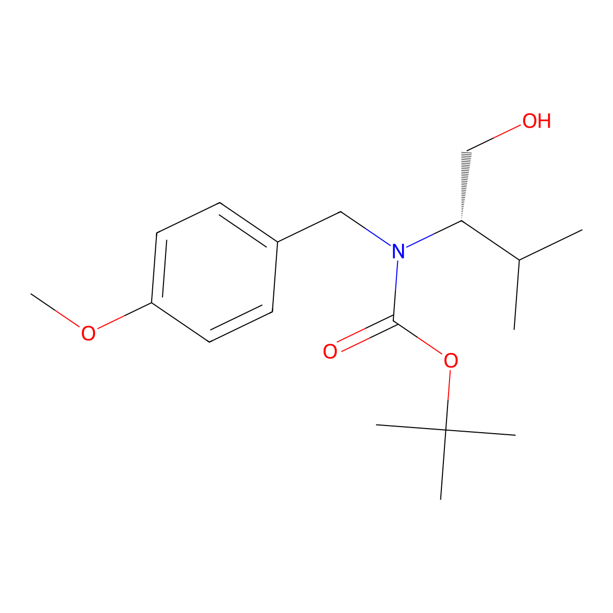 tert-butyl N-[(2S)-1-hydroxy-3-methylbutan-2-yl]-N-[(4-methoxyphenyl)methyl]carbamate molecular structure, CAS 2679806-86-9