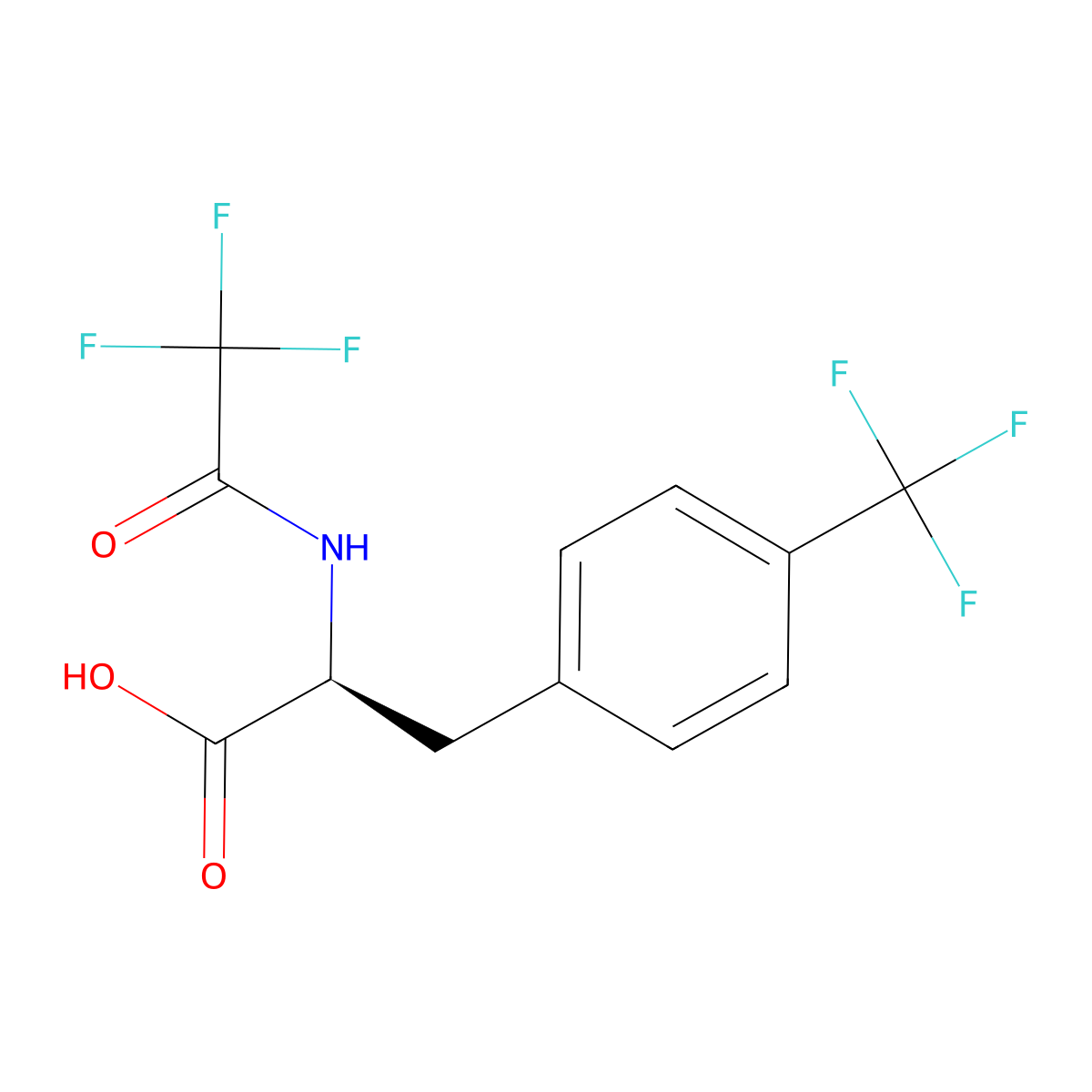 (2S)-2-(2,2,2-trifluoroacetamido)-3-[4-(trifluoromethyl)phenyl]propanoic acid molecular structure, CAS 2679806-94-9